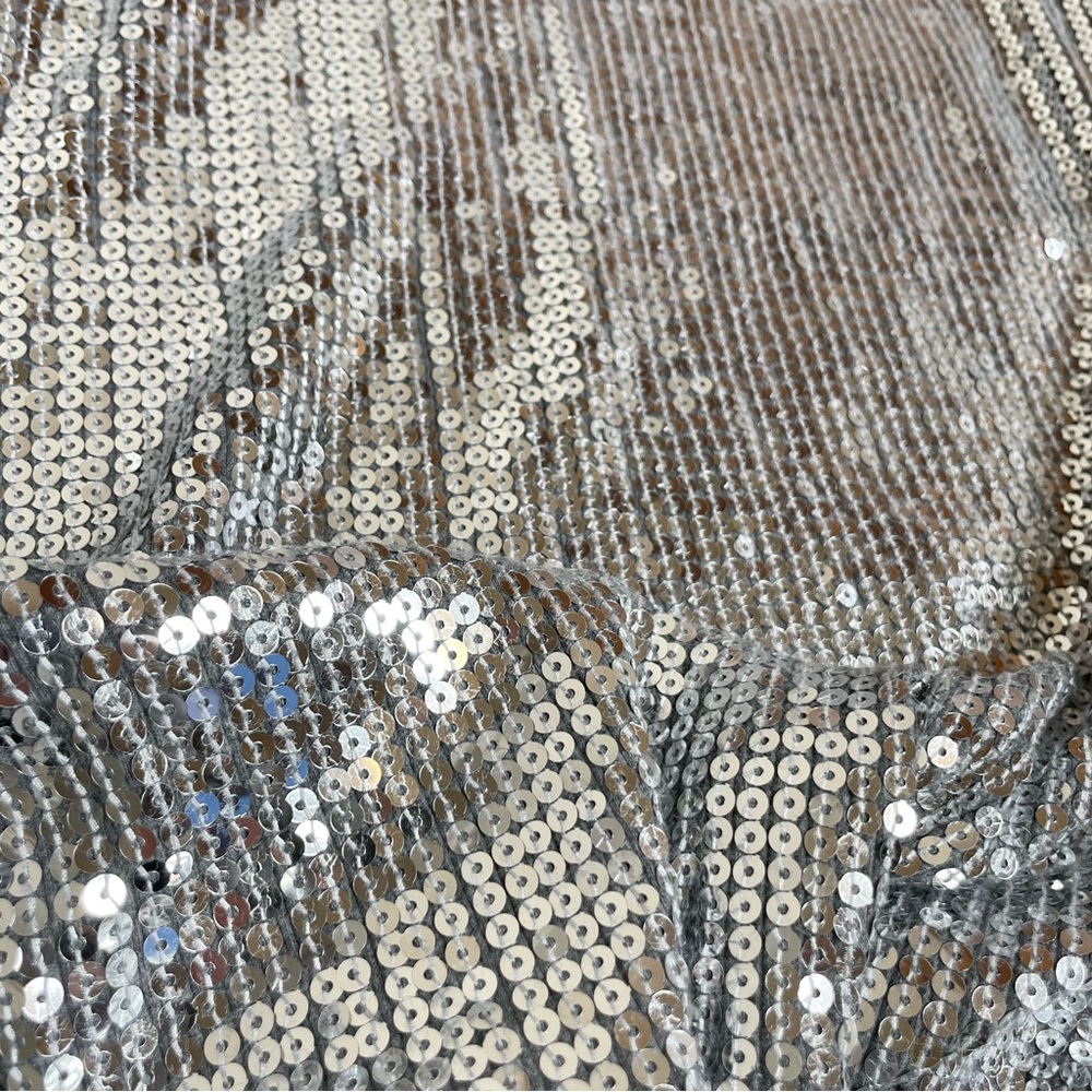 Cruise Wear & Co. Silver Sequins Front Ribbed Cotton Tank Top - Picture 10 of 17
